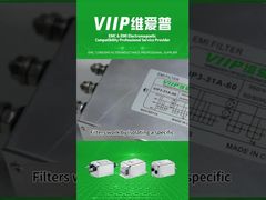 VIP2-2A-10 DC EMI 필터 누출 전류 0.5mA 최대 및 삽입 손실 50dB 미니